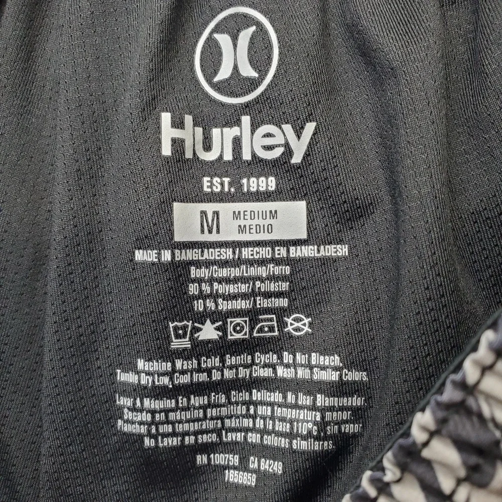 Hurley Board Shorts Mens Medium Multi Floral Print Side Slit Surf Drawstring